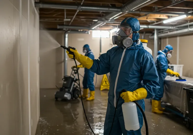 Basement Sanitization and Antimicrobial Treatment process in Unionville, TN