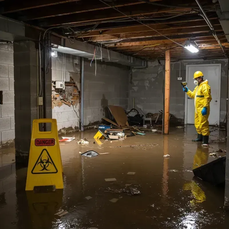 Flooded Basement Electrical Hazard in Unionville, TN Property